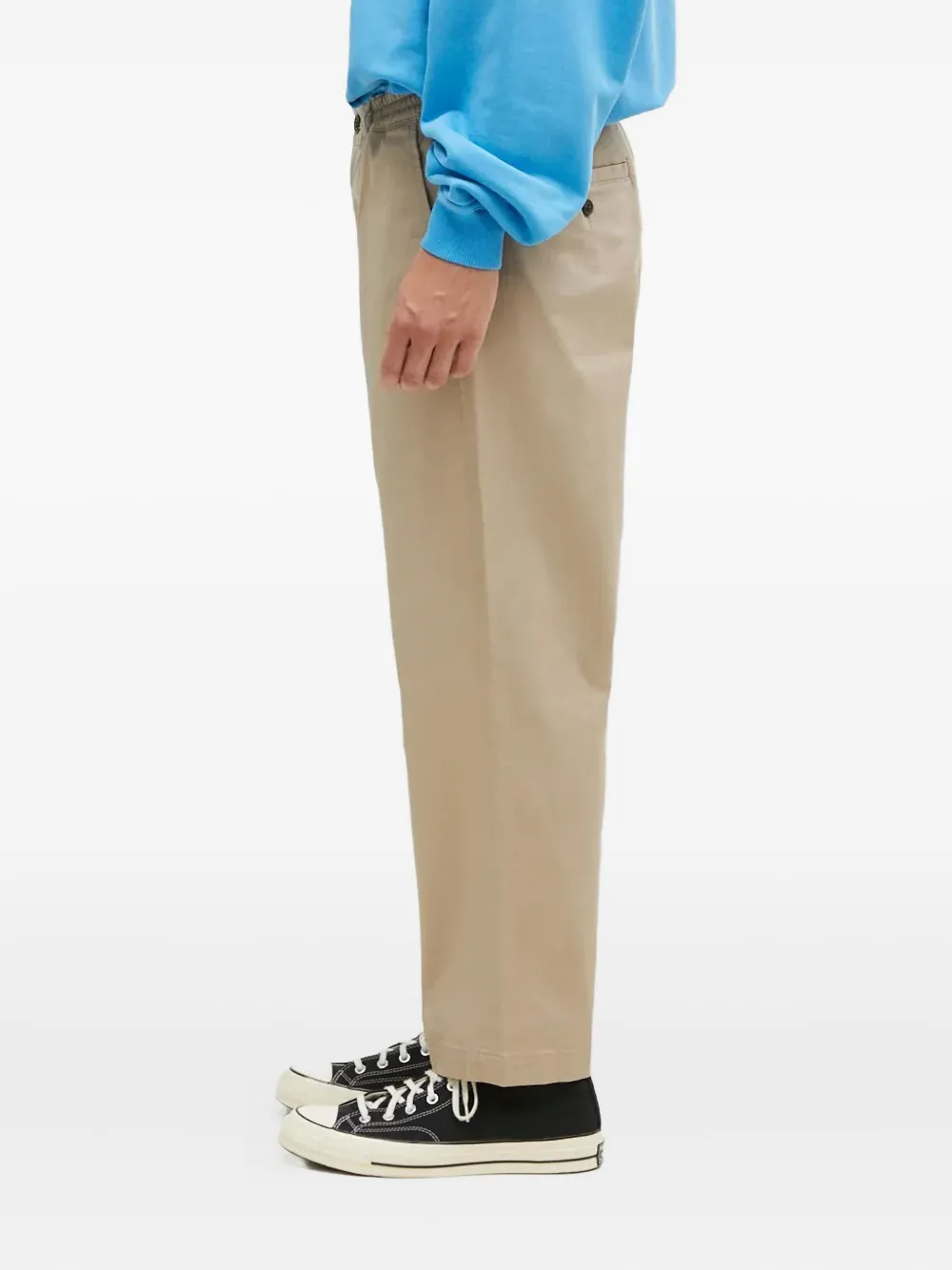 A BATHING APE Broek met elastische tailleband Beige