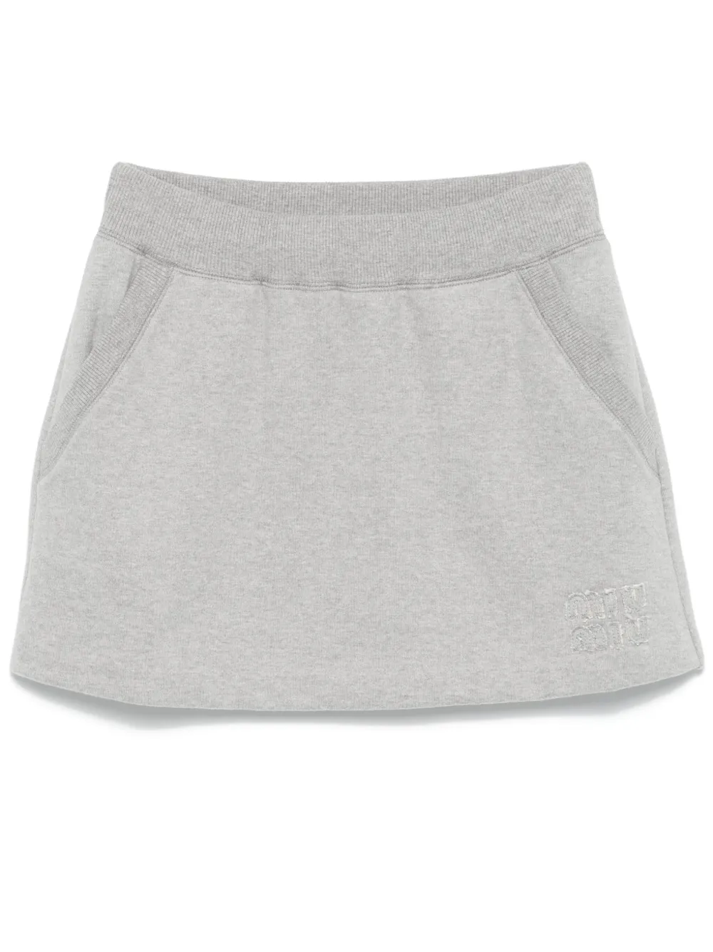 Miu Miu Minirock aus Jersey | Grau | Image 1