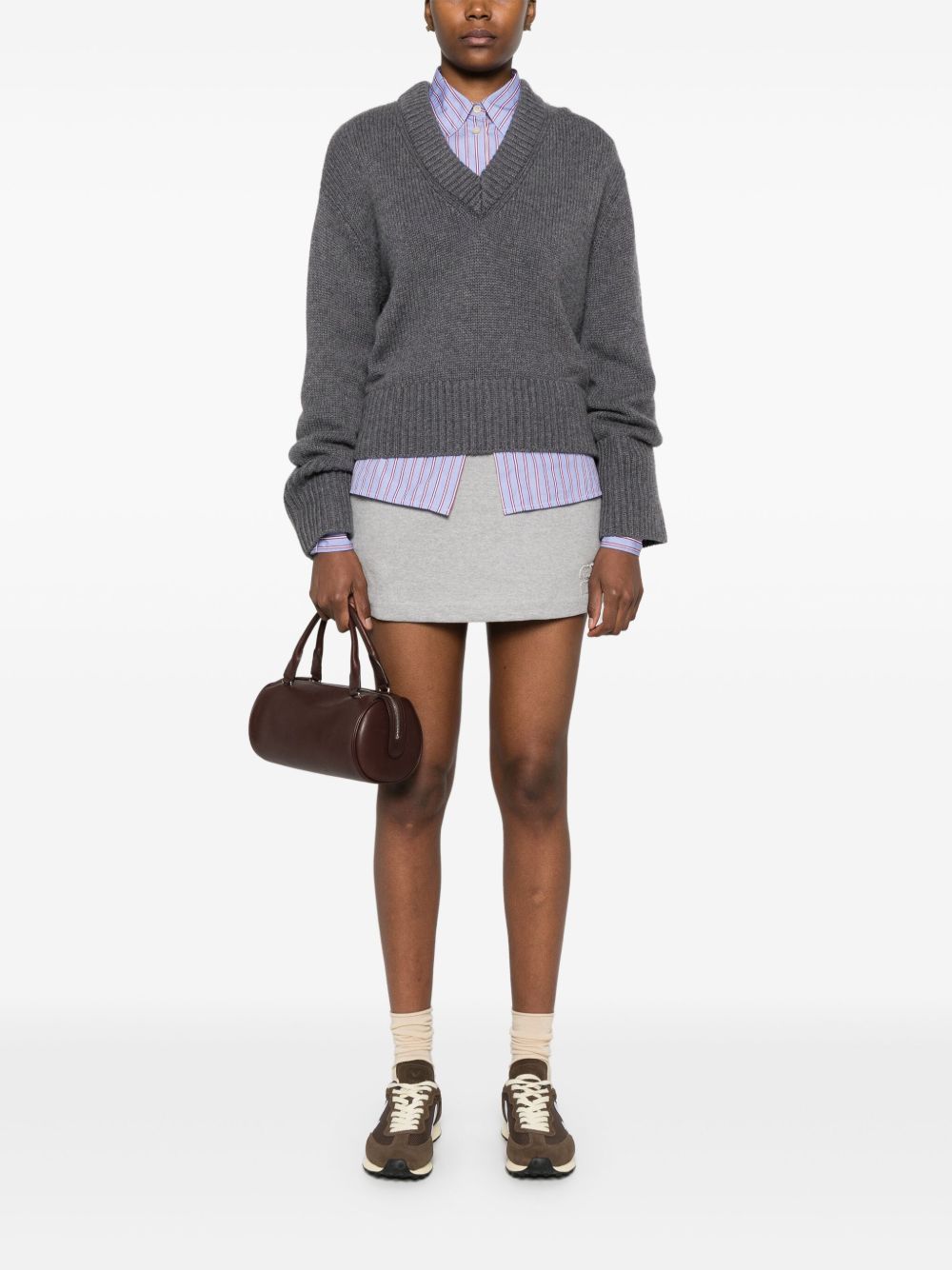 Miu Miu Jersey mini-rok - Grijs