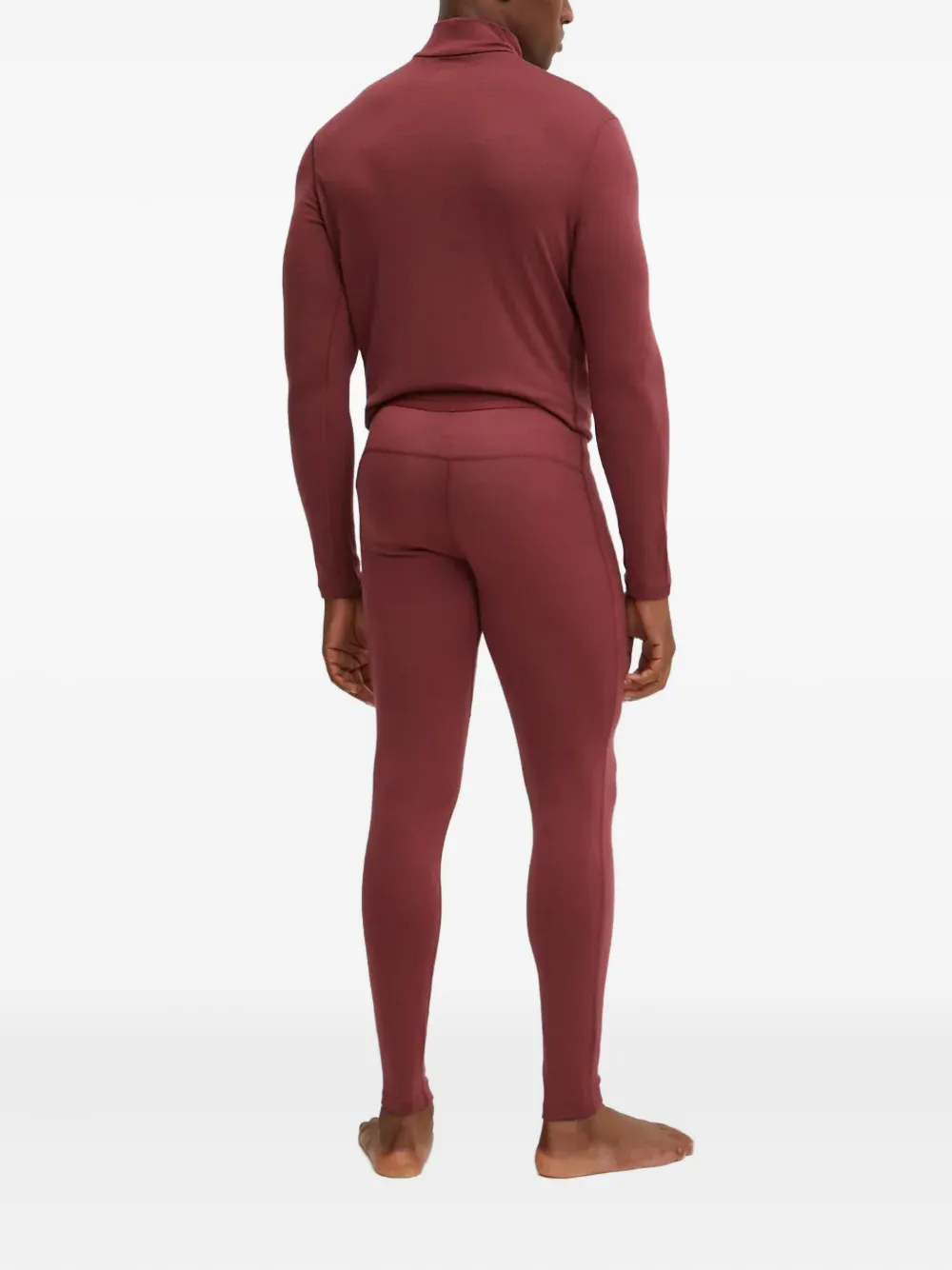 icebreaker Legging met logoband Rood