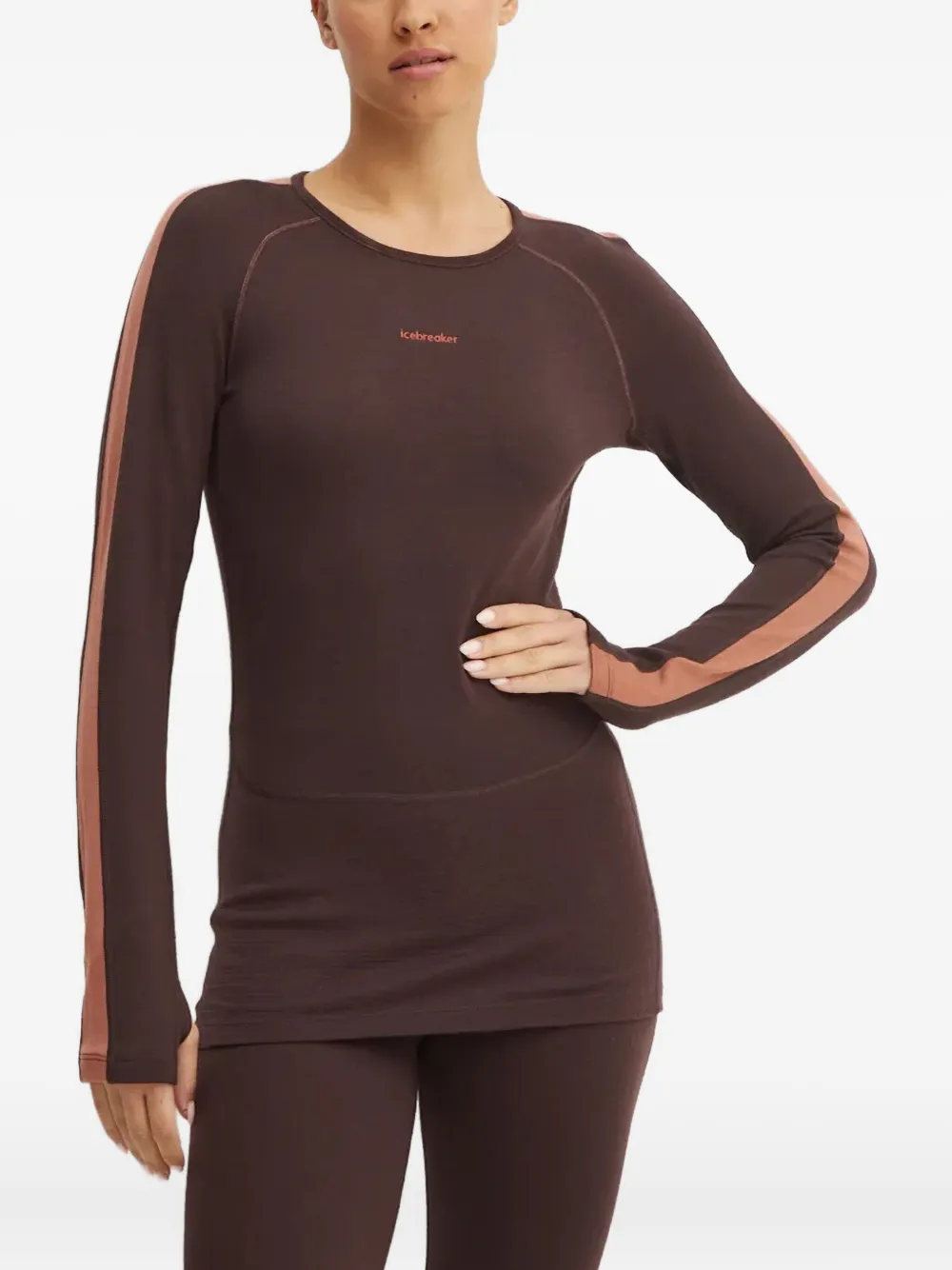 icebreaker long-sleeve top - Marrone