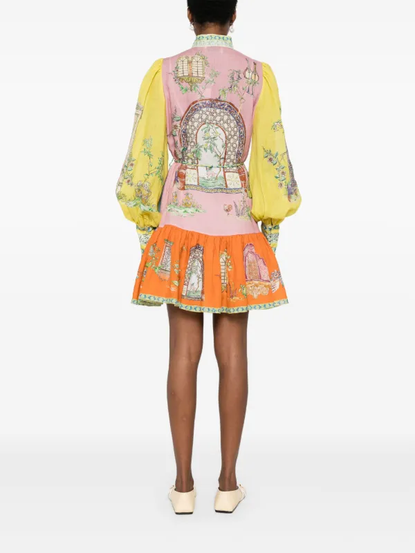 ALEMAIS Monte Mini Dress | Blue | FARFETCH