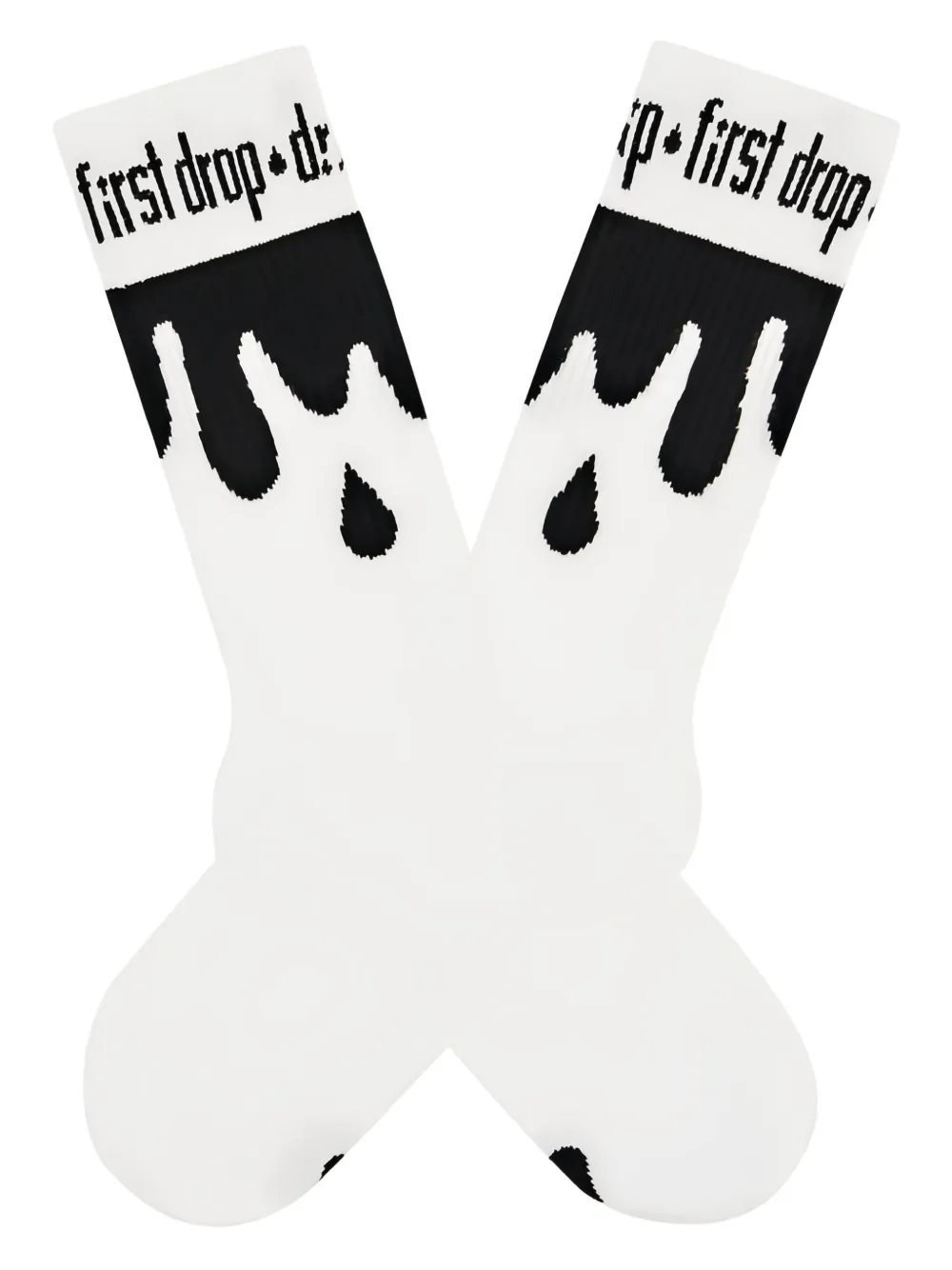DRIP ILLEGAL drip-print socks | White | Image 1