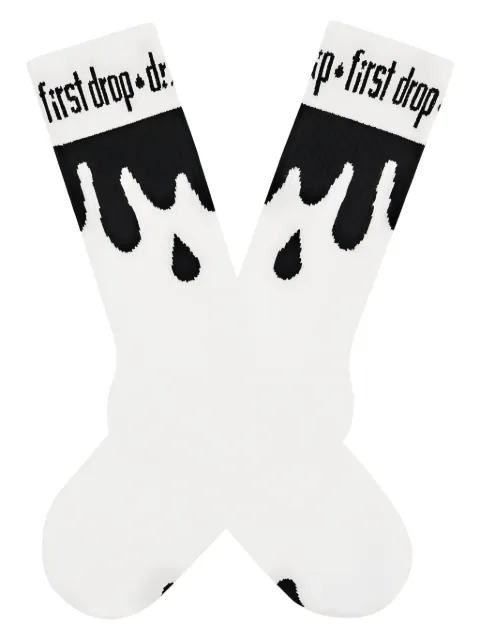 DRIP ILLEGAL drip-print socks