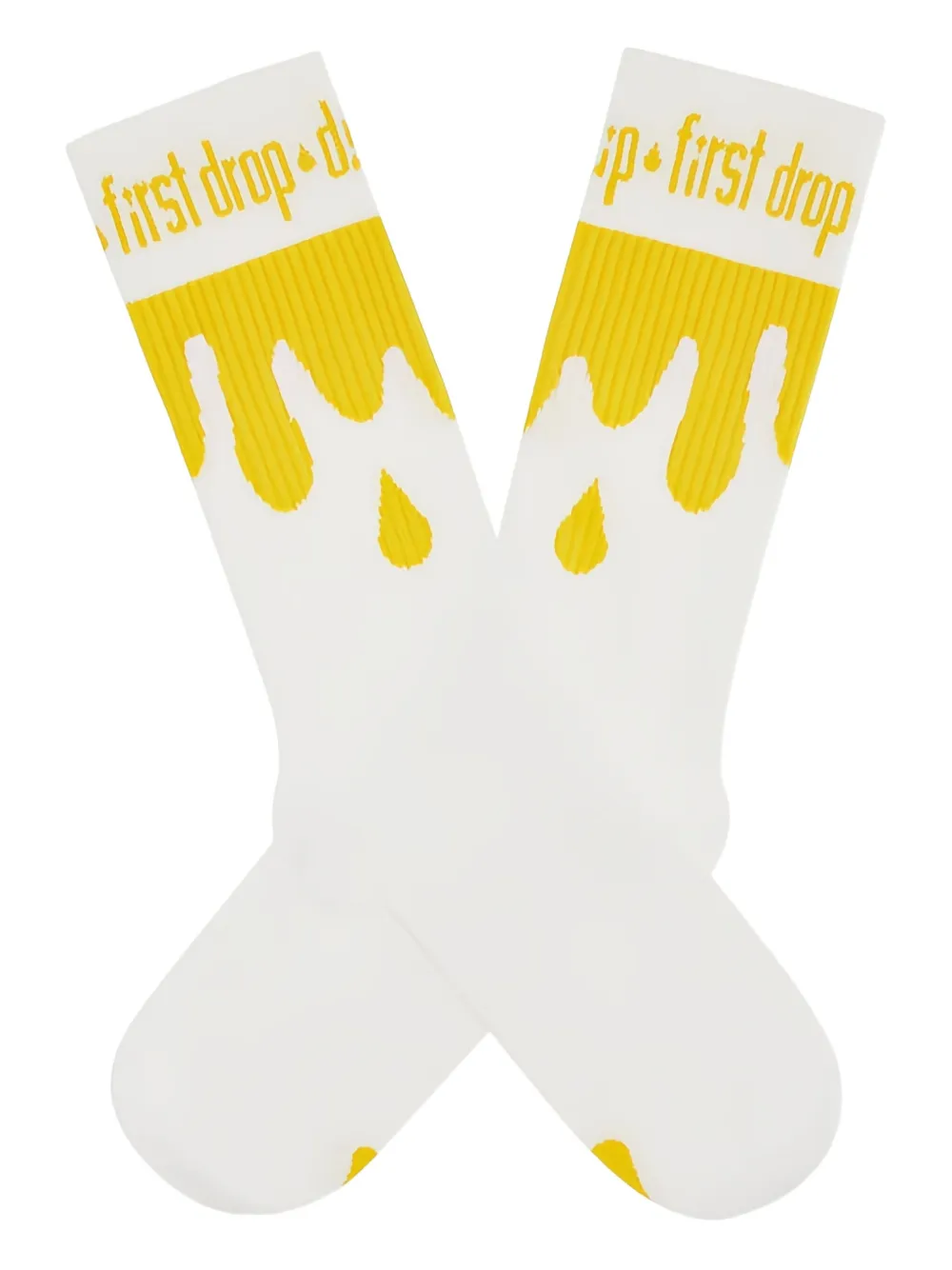 DRIP ILLEGAL drip-print socks | White | Image 1