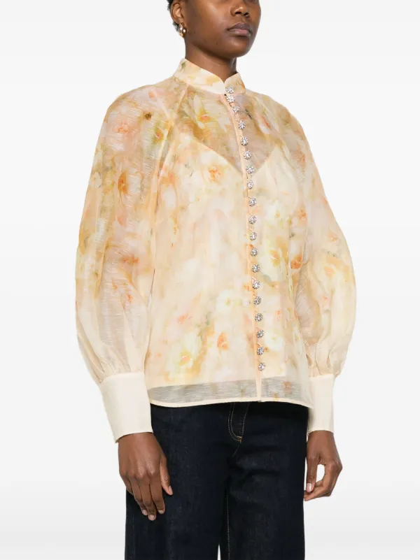 ZIMMERMANN Crush Shirt | Yellow | FARFETCH