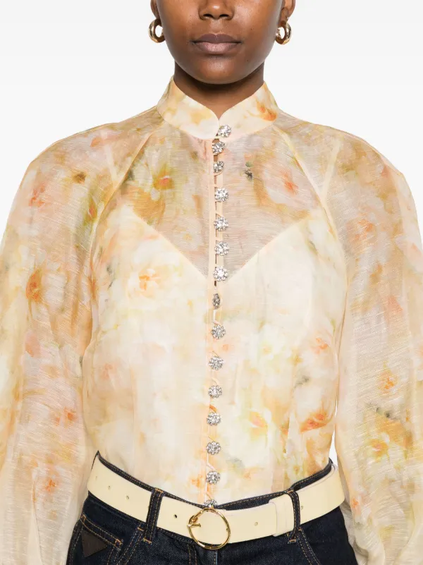 ZIMMERMANN Crush Shirt | Yellow | FARFETCH