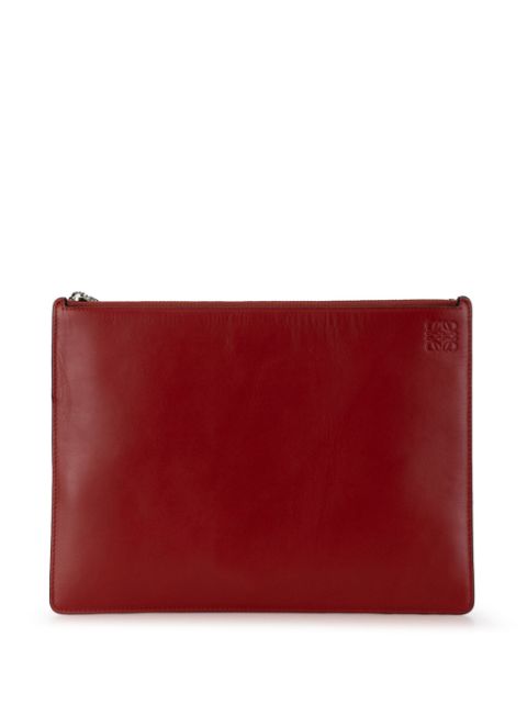 Loewe 21th Century Bicolor Leather Anagram clutch bag Women