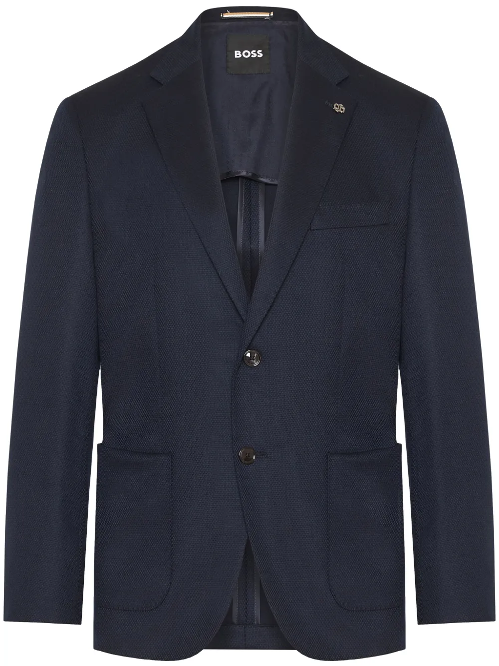 BOSS Blazer met textuur Blauw