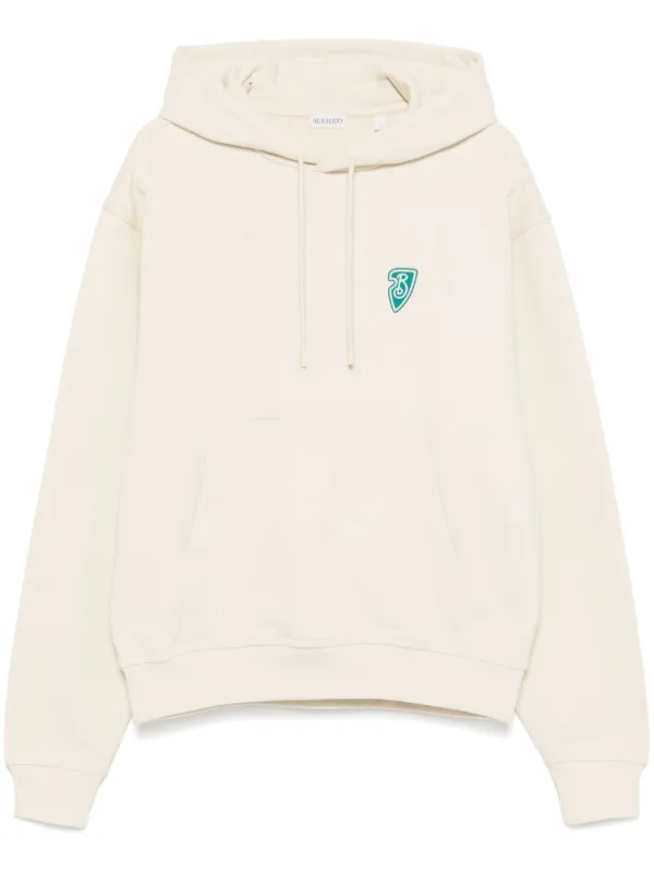 Burberry B Shield Logo-print Hoodie in White