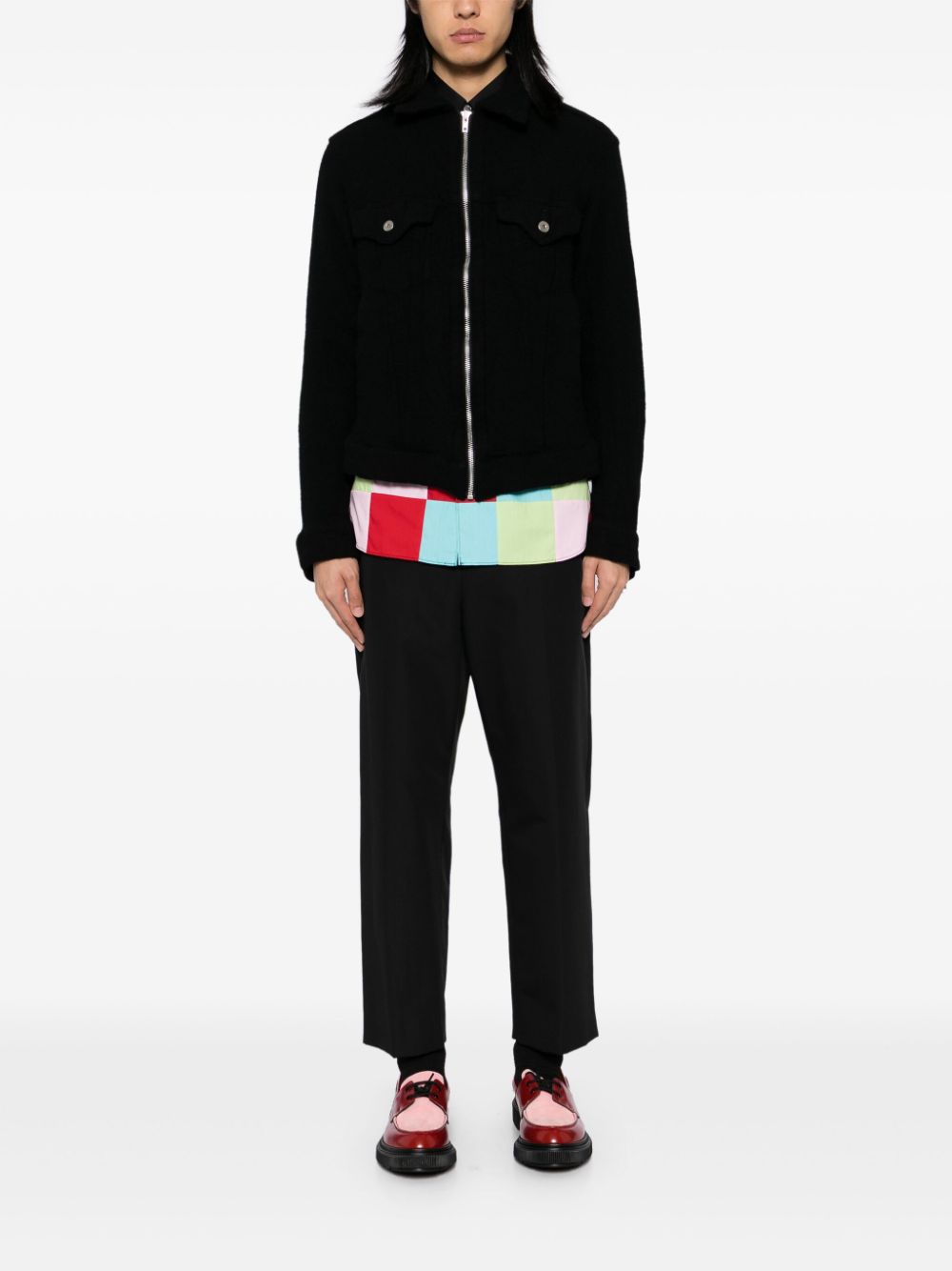 Black Comme Des Garçons Jack met rits - Zwart