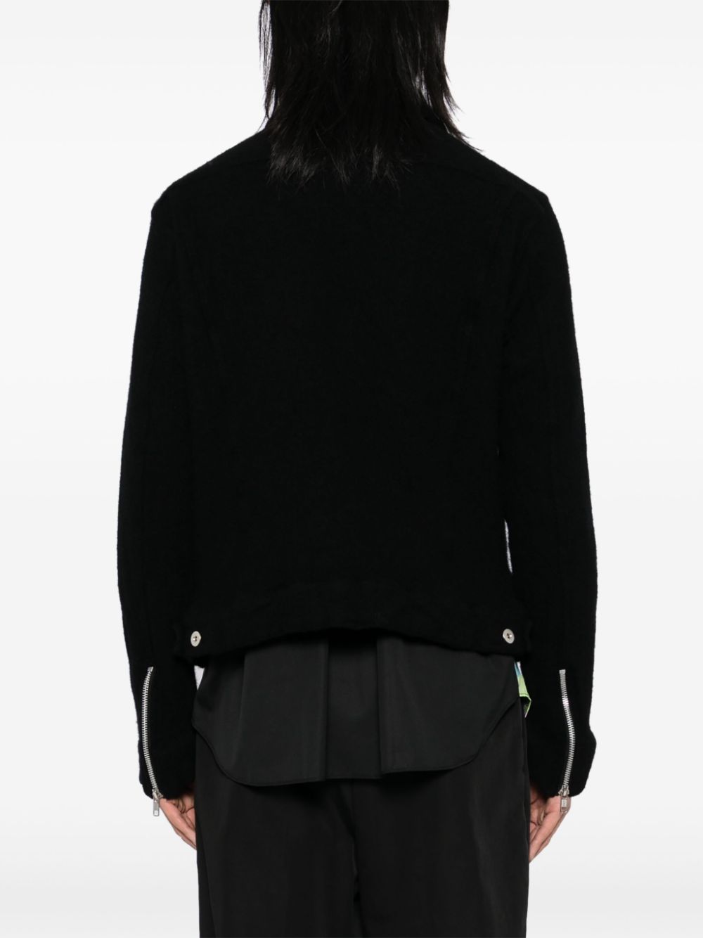 Black Comme Des Garcons zip-up jacket Men