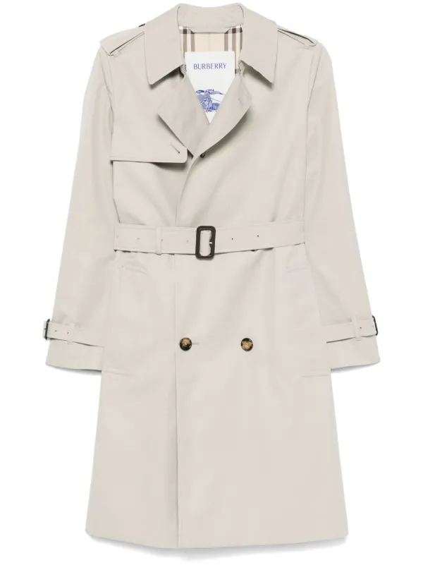 Burberry Belted Trench Coat Grey FARFETCH GR - Main Image