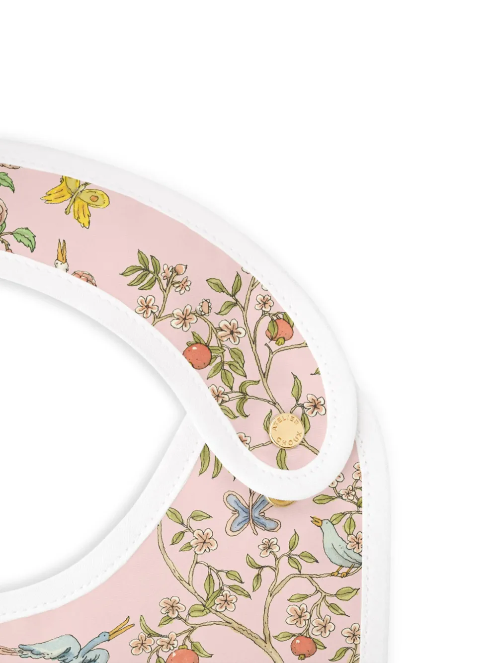  Atelier Choux Babero Con Estampado Floral - Rosa 
