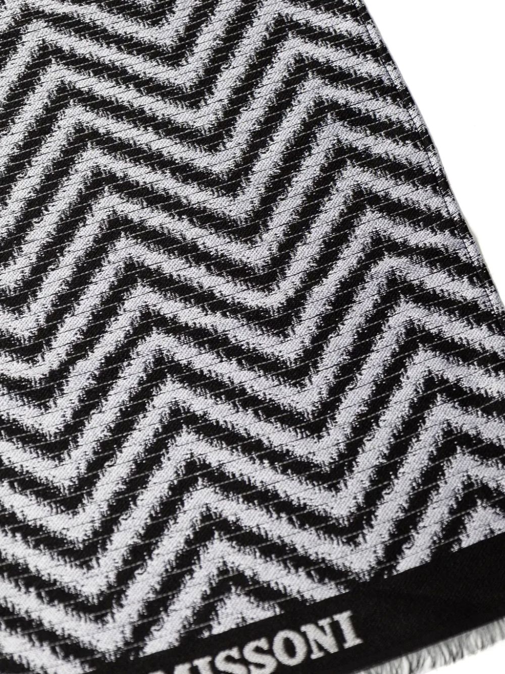 Missoni chevron scarf - Zwart