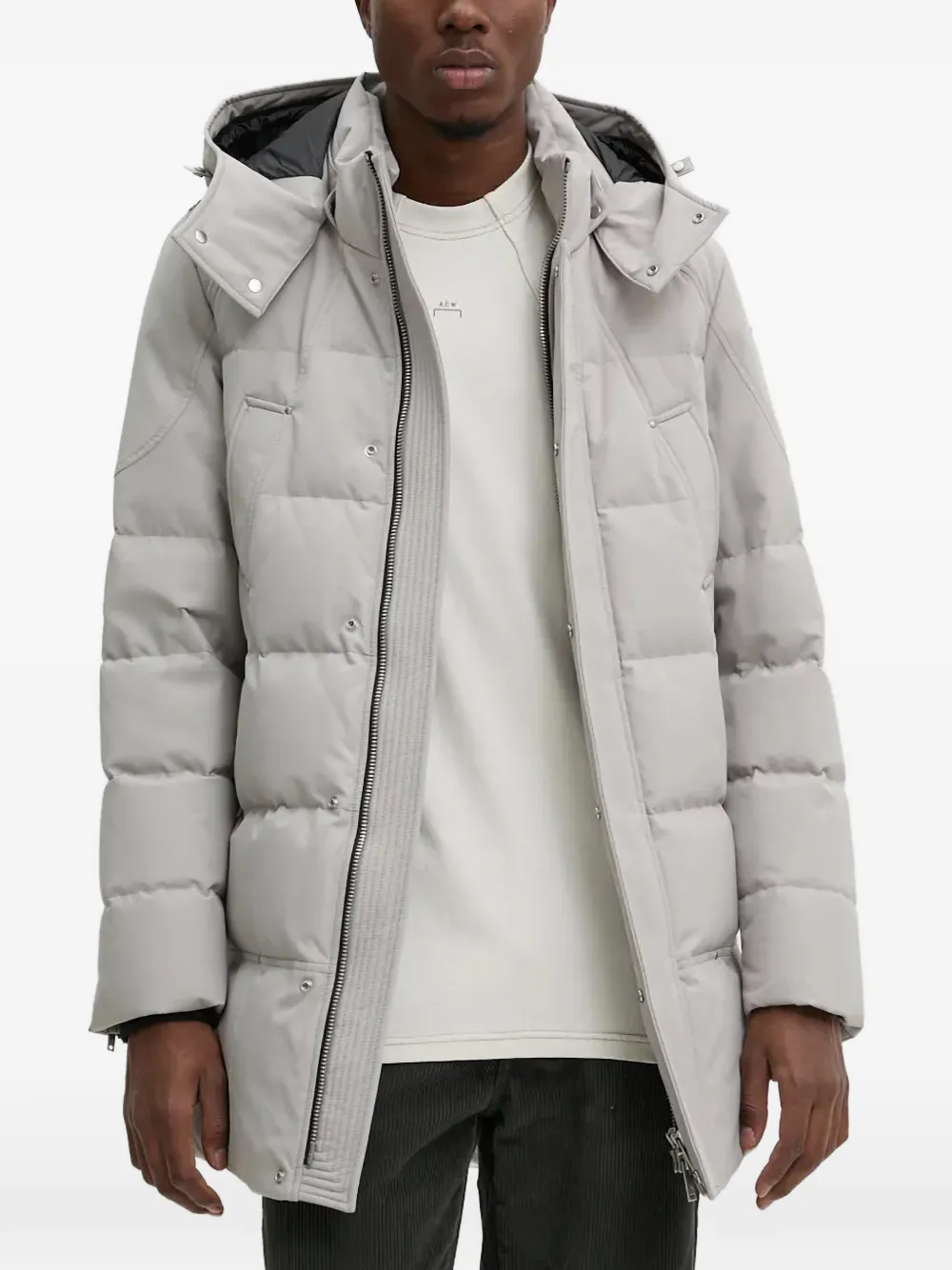 Moose Knuckles hooded puffer coat - Grigio