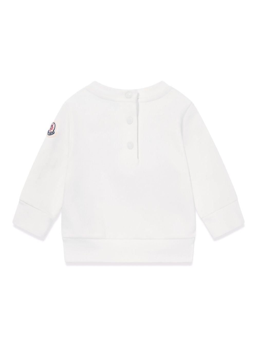 Moncler Enfant Sweater met geborduurd logo - Wit