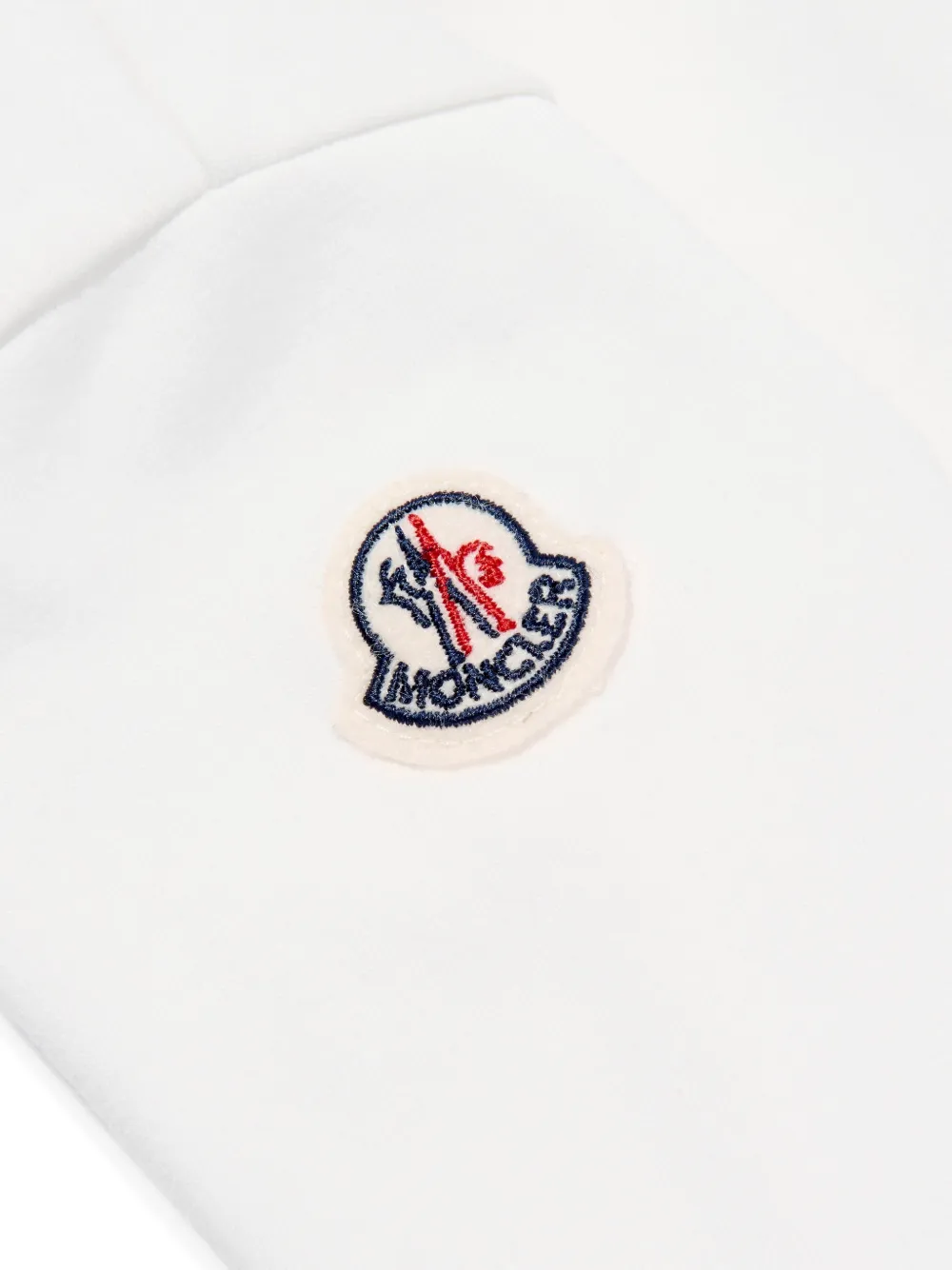 Moncler Enfant Sweater met geborduurd logo Wit