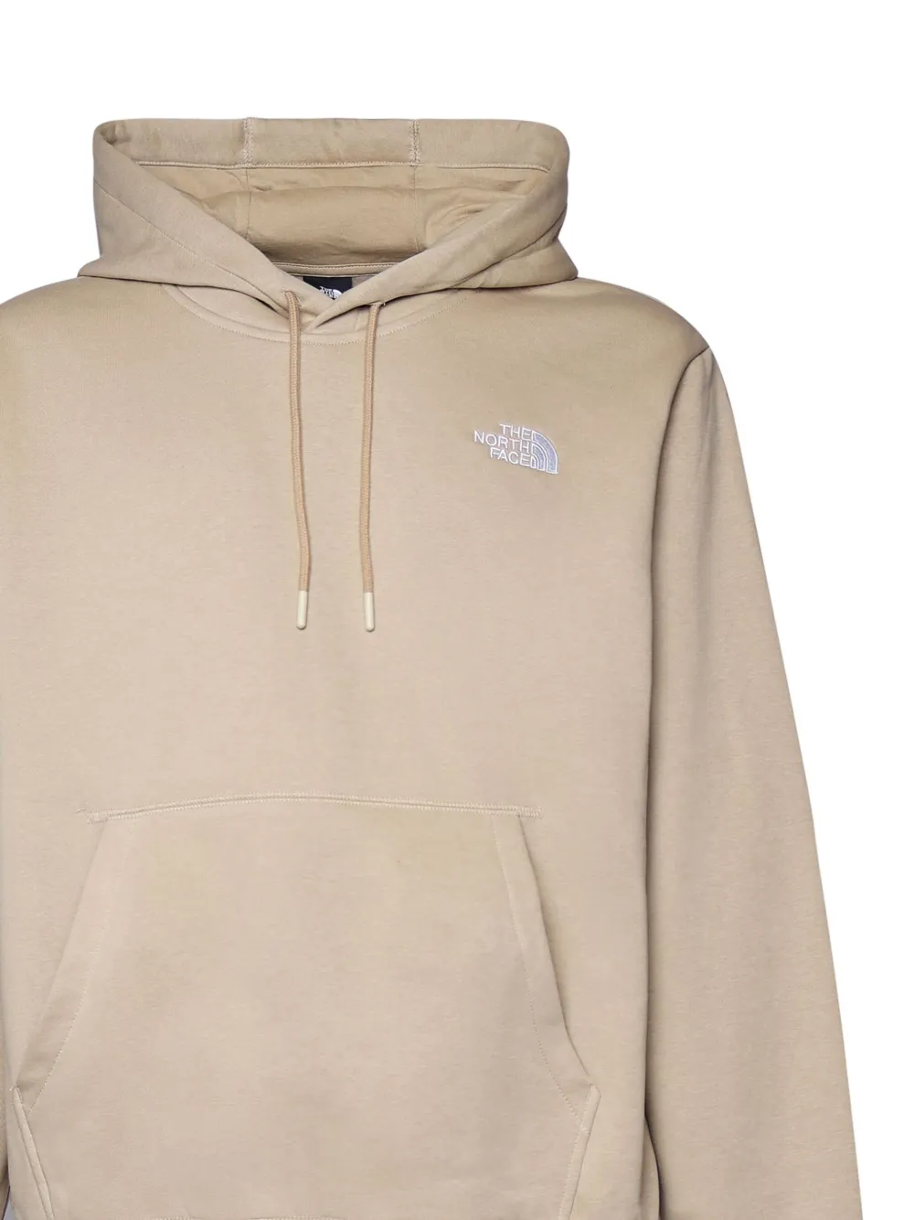 Shop The North Face Logo-embroidered Hoodie In Neutrals