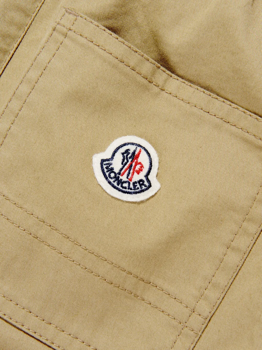 Moncler Enfant Katoenen gabardine broek Beige
