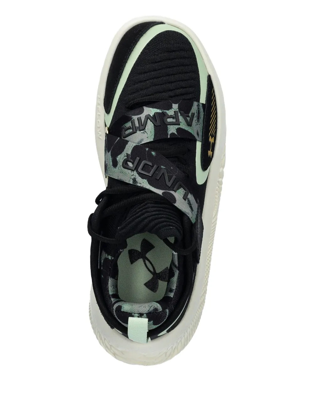 Under Armour Touch-strap Low-top Sneakers In Black