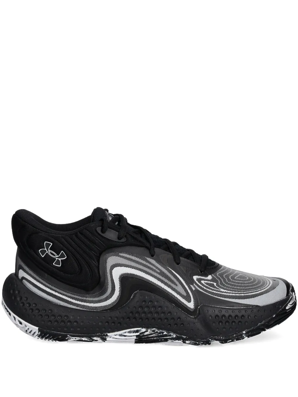 Under Armour Spawn 6 swirl-print sneakers | Black | Image 1