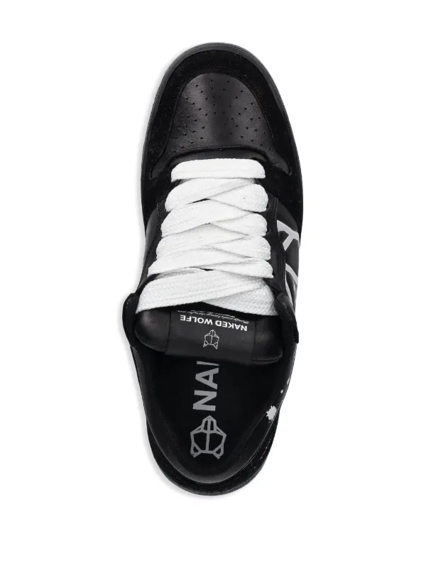 NAKED WOLFE ◆ CM-00 ◆ 軽量 メンズ スニーカー ロゴ入り NAKED WOLFE CM-00 Sneakers | Black | FARFETCH JO