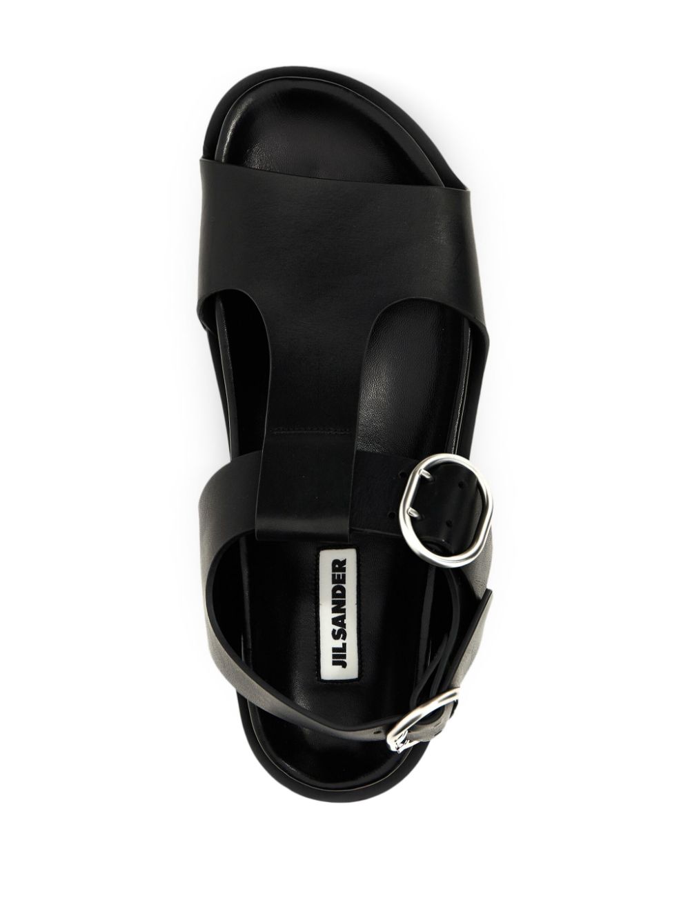 Jil Sander Leren sandalen Zwart