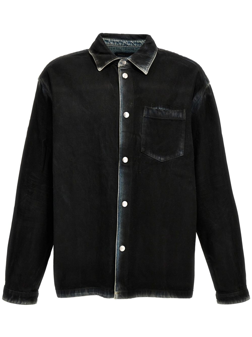 Smeared-effect overshirt