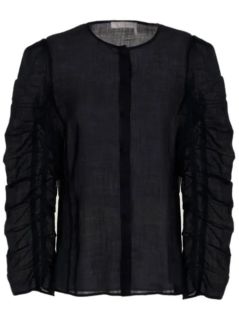 Chloé blusa con mangas fruncidas