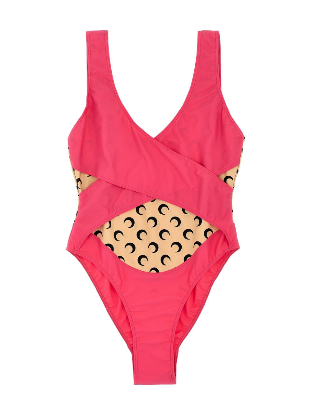 Marine Serre All Over Moon swimsuit - Rosa