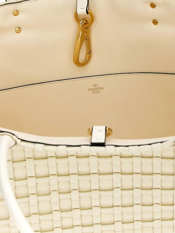 【関税込み】VALENTINO GARAVANI VLOGO SIDE TOTE BAG Valentino Garavani VLogo Side Shopping Bag in Nappa Calfskin