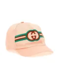 Gucci Kids logo-embroidered cap - Pink
