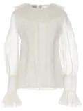 Giambattista Valli ruffled-collar blouse - White