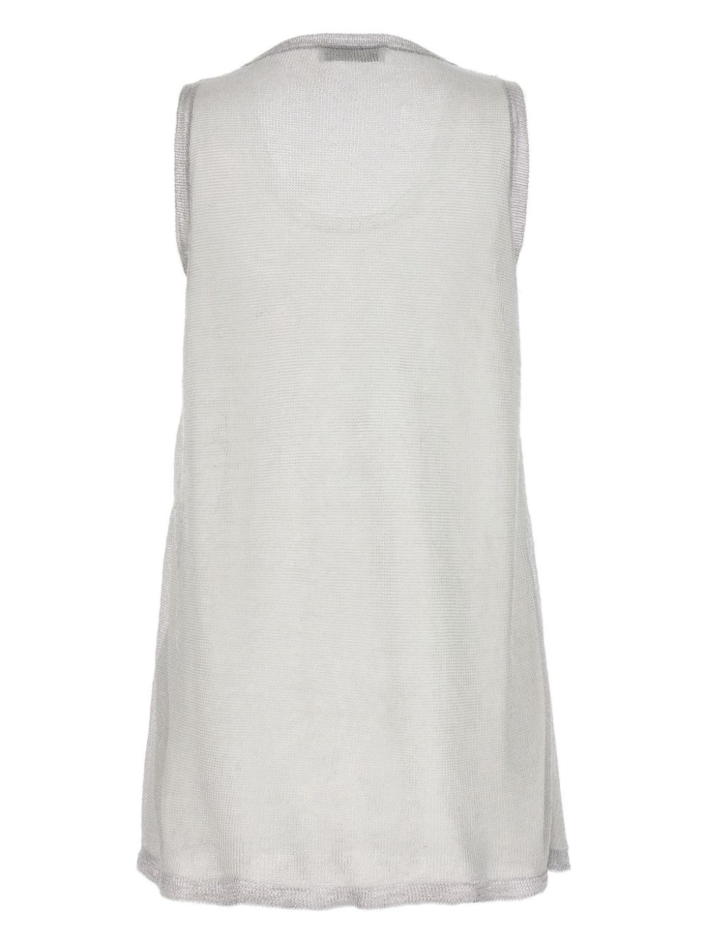 Fabiana Filippi laminated tank top - Zilver