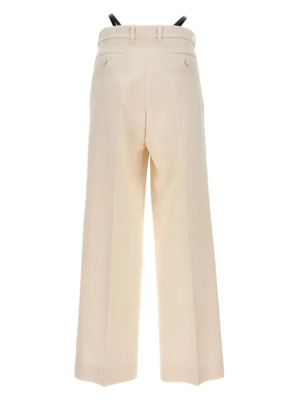 パンツ GUCCI SS24 Cady trousers (737921Z8BQC 9002) Gucci Cady Stretch Bootcut Trousers With Side Piping Details