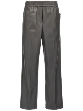 Nude faux-leather Trousers | Grey | FARFETCH