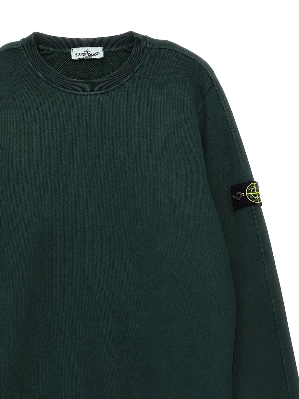 Stone Island Junior Sweater met kompas badge Groen