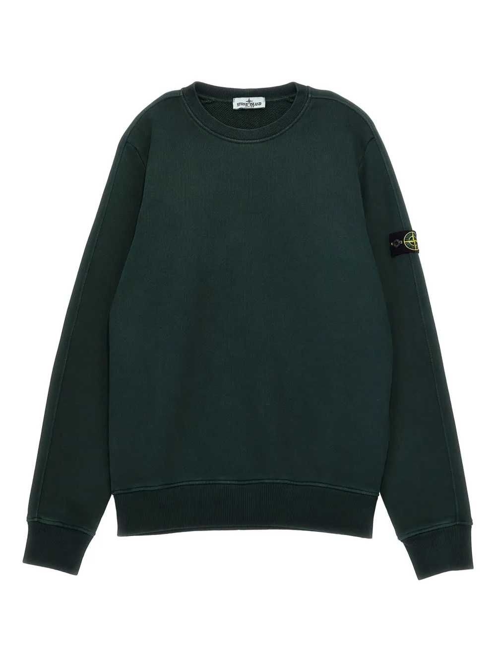 Stone Island Junior Sweater met kompas badge Groen