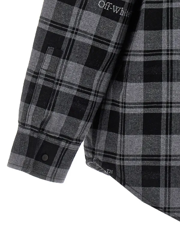 Off-White チェック シャツ | グレー | FARFETCH JP