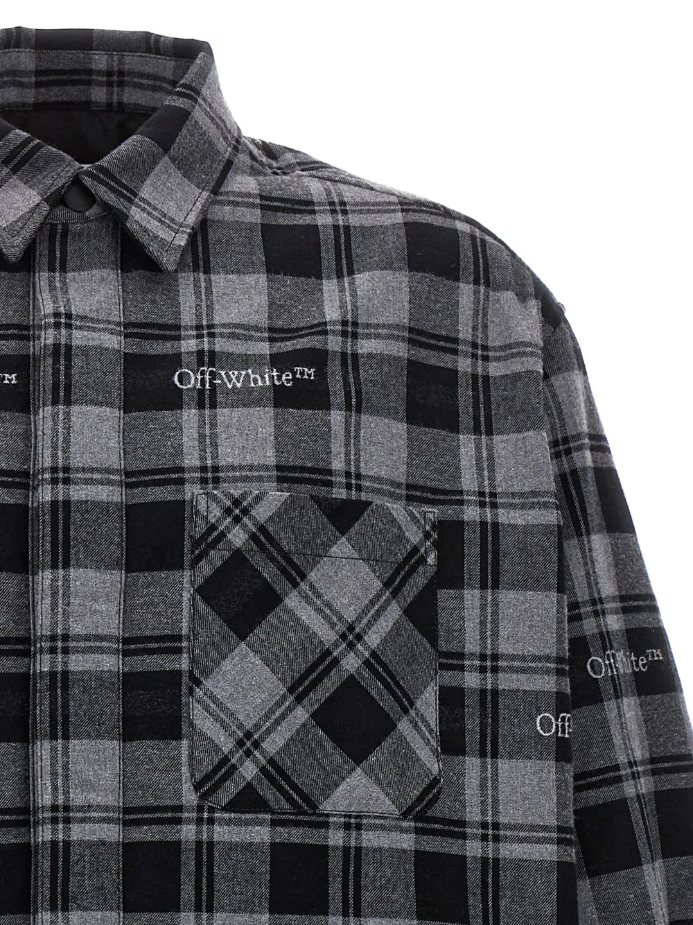 Off-White Geruit overhemd Grijs