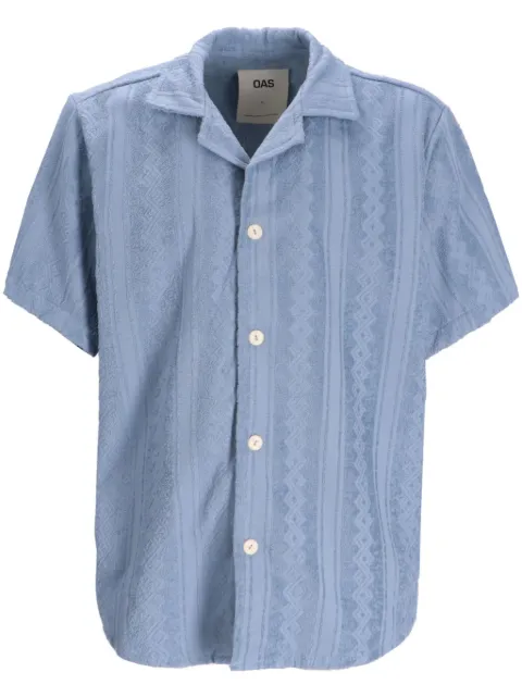 OAS Company patterned terry-cloth shirt
