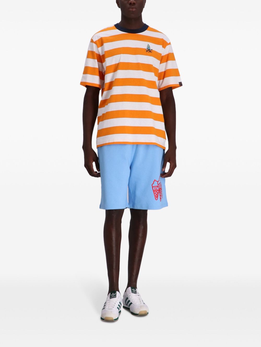 ICECREAM striped cotton T-shirt - Oranje