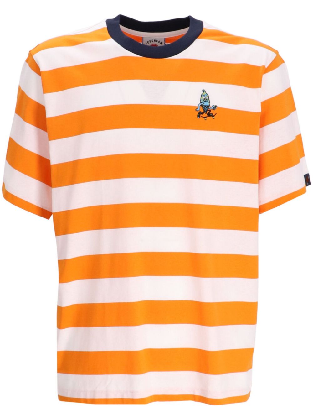 ICECREAM striped cotton T-shirt - Orange