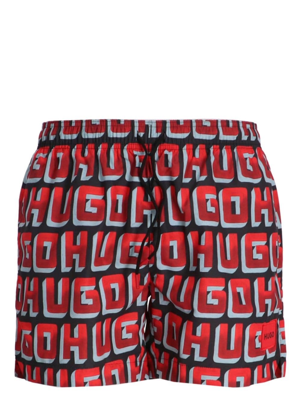 HUGO logo swim shorts - Zwart