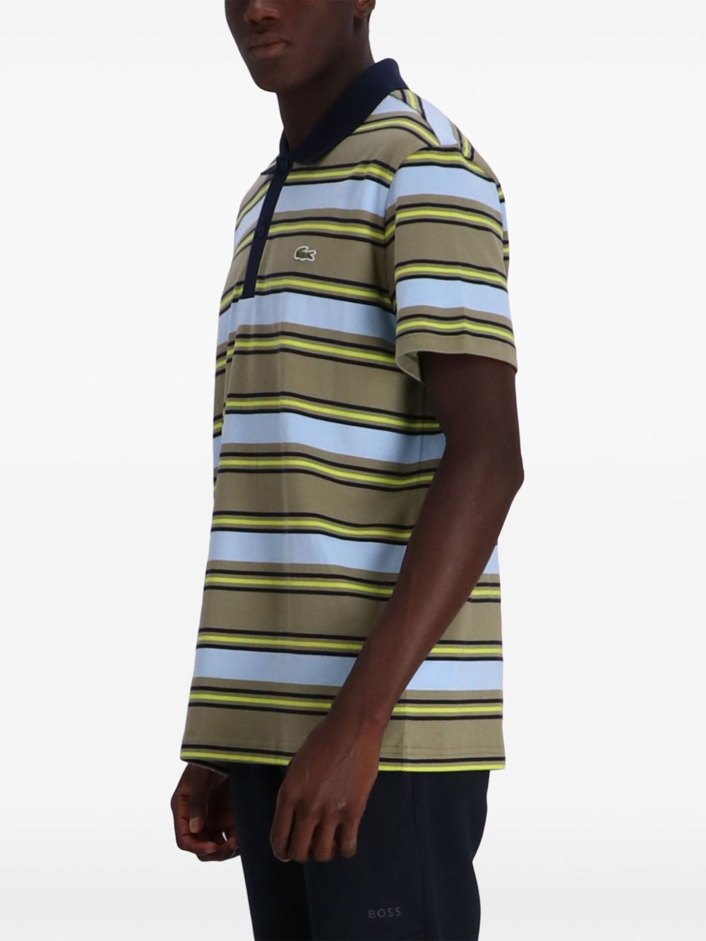 Lacoste striped cotton polo shirt Men