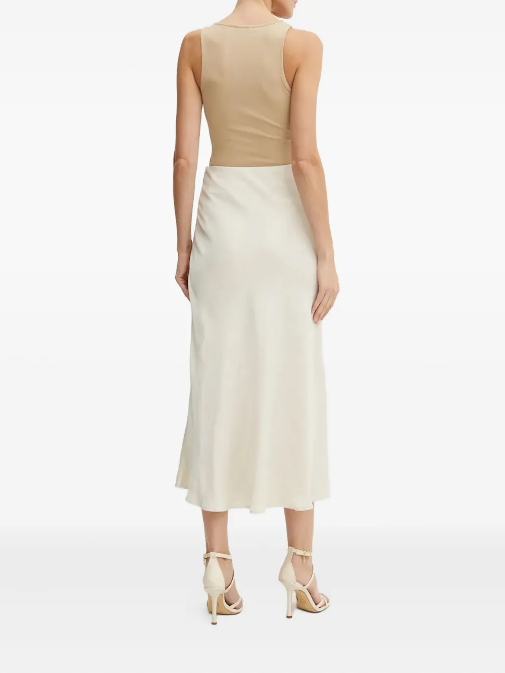 Guess Usa Wrap Midi Skirt In White