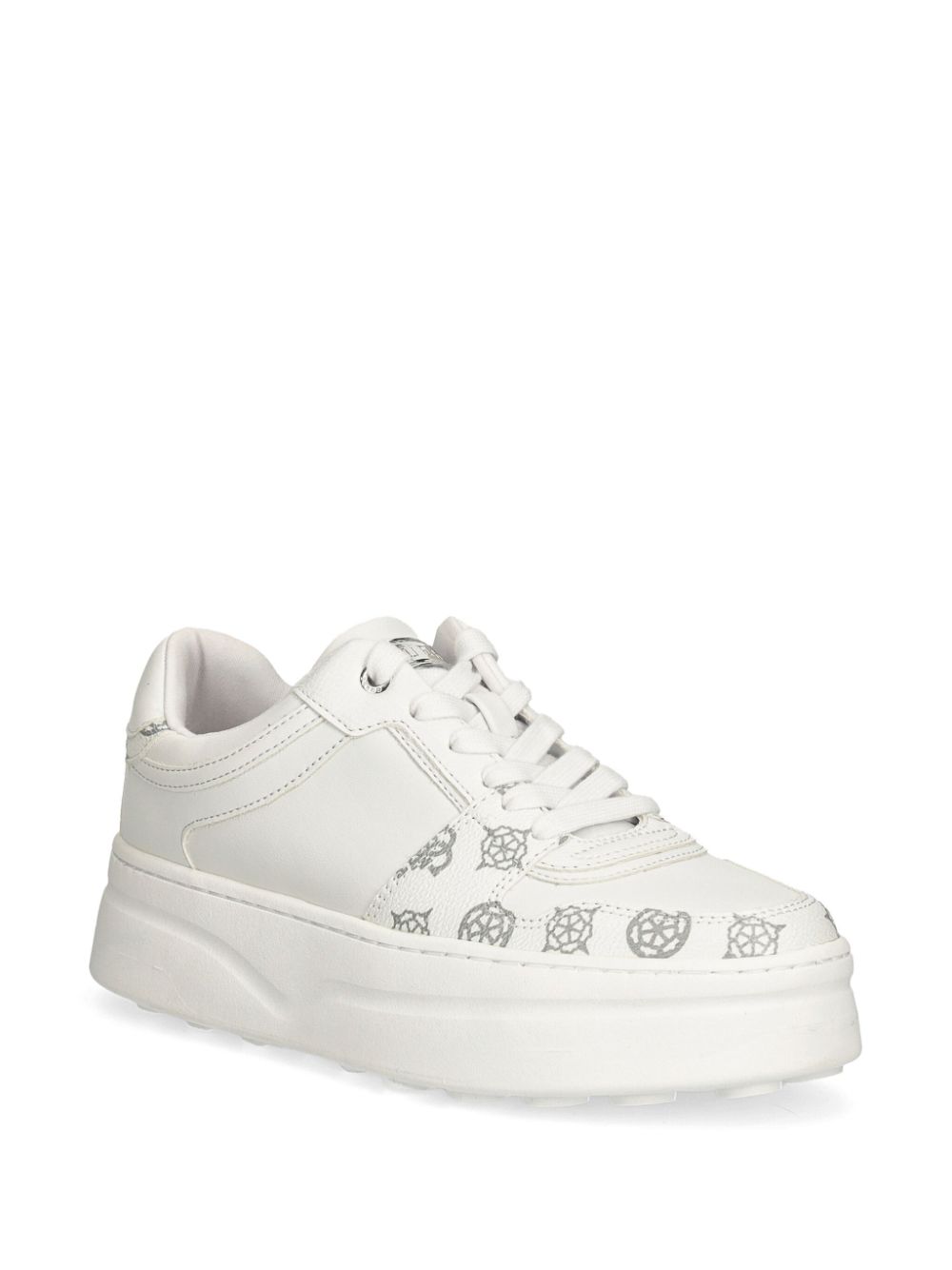 GUESS USA logo-pattern sneakers - Wit