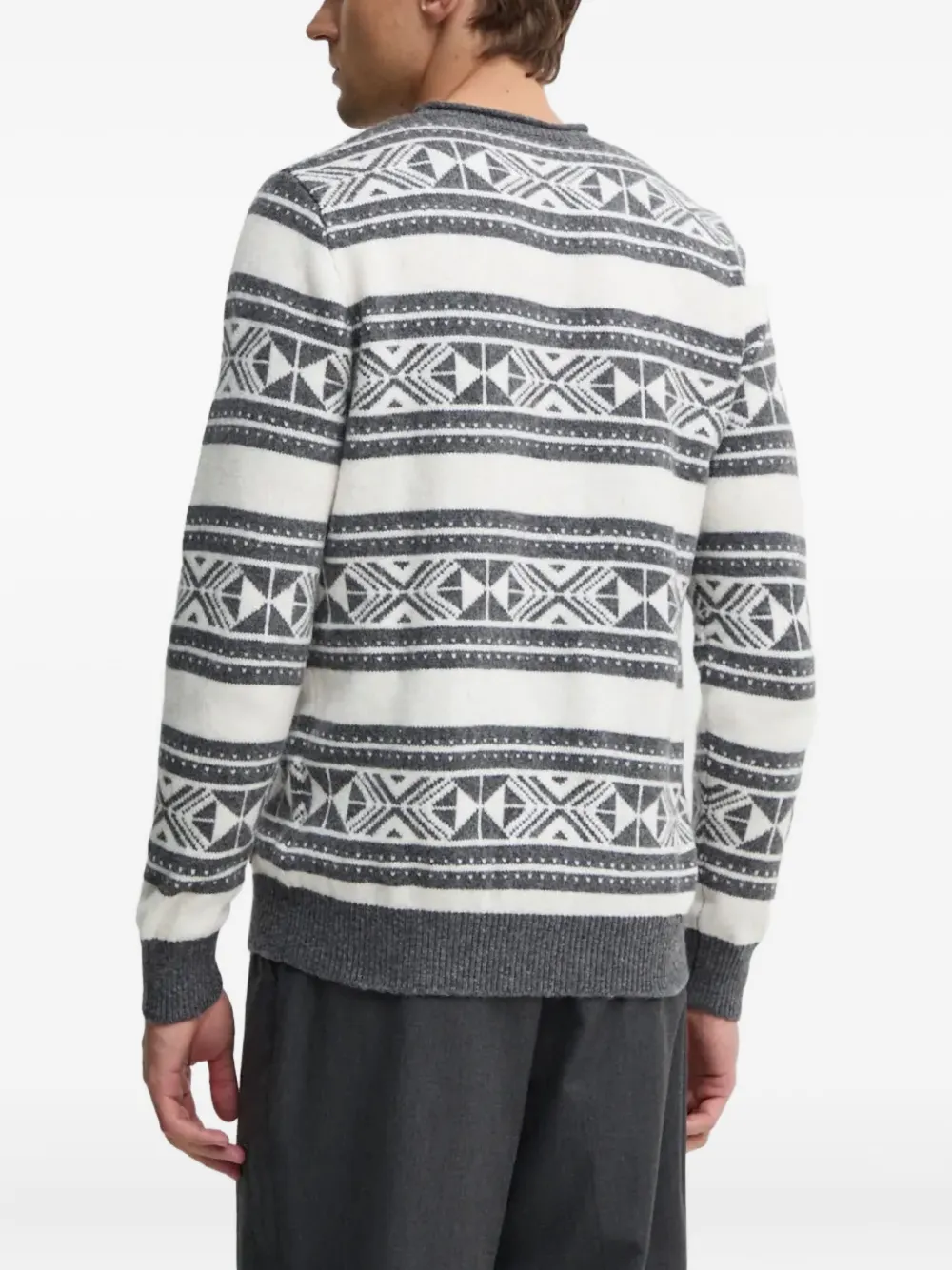 GUESS USA Gestreepte trui met patroon Wit