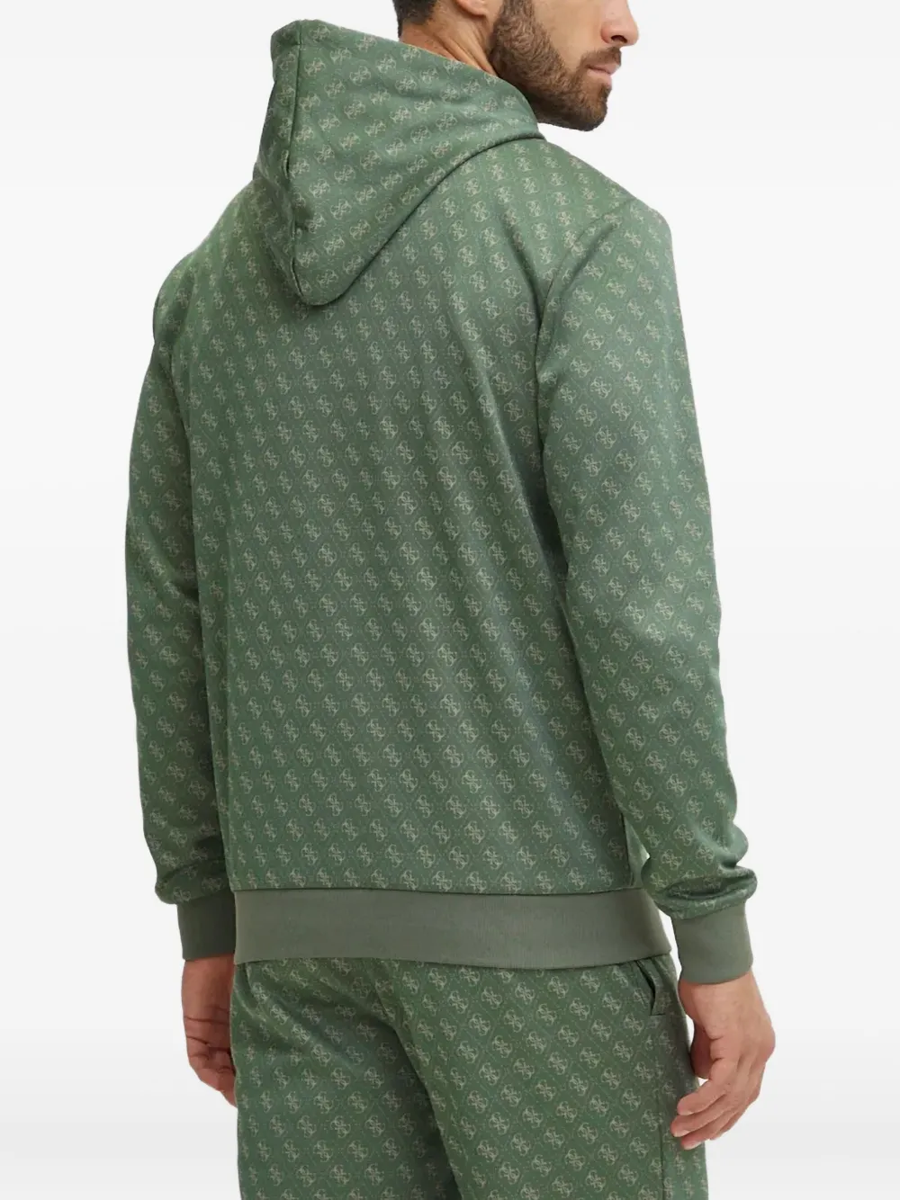 GUESS USA Hoodie met logostreep Groen